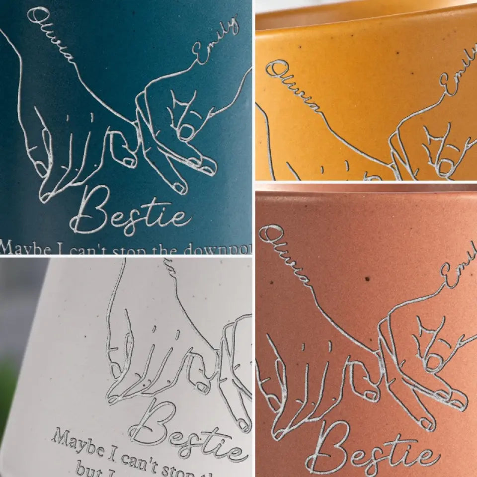 Gobanus I Will Always Join You For A Walk In The Rain - Bestie Personalized Custom Pottery Mug - Gift For Best Friends, BFF, Sisters