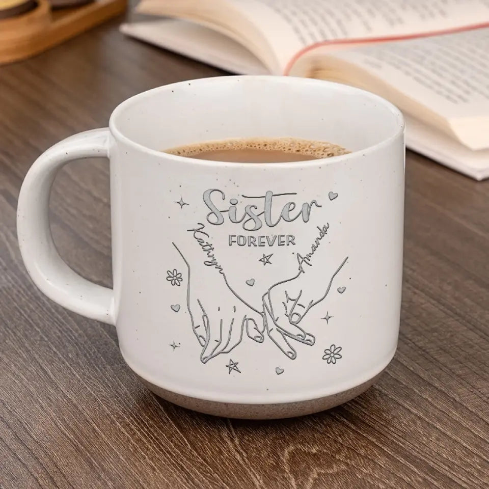 Gobanus Bestie Forever - Personalized Custom Pottery Mug - Gift For Best Friends, BFF, Sisters