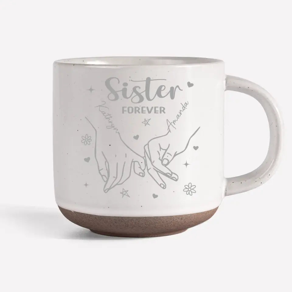 Gobanus Bestie Forever - Personalized Custom Pottery Mug - Gift For Best Friends, BFF, Sisters