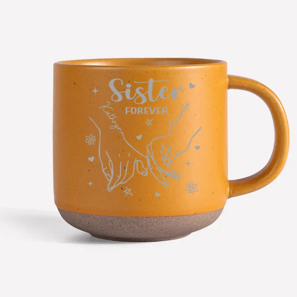 Gobanus Bestie Forever - Personalized Custom Pottery Mug - Gift For Best Friends, BFF, Sisters