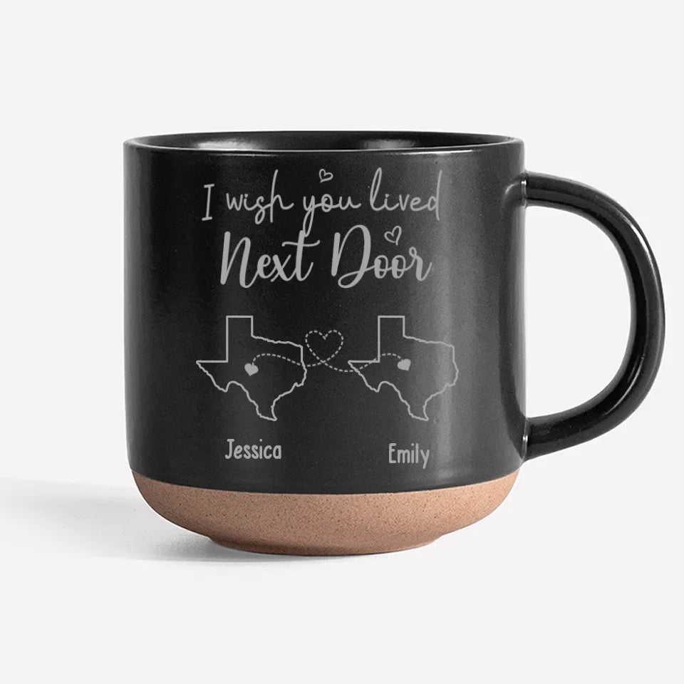 Gobanus I Wish We Lived Closer - Bestie Personalized Custom Pottery Mug - Gift For Best Friends, BFF, Sisters