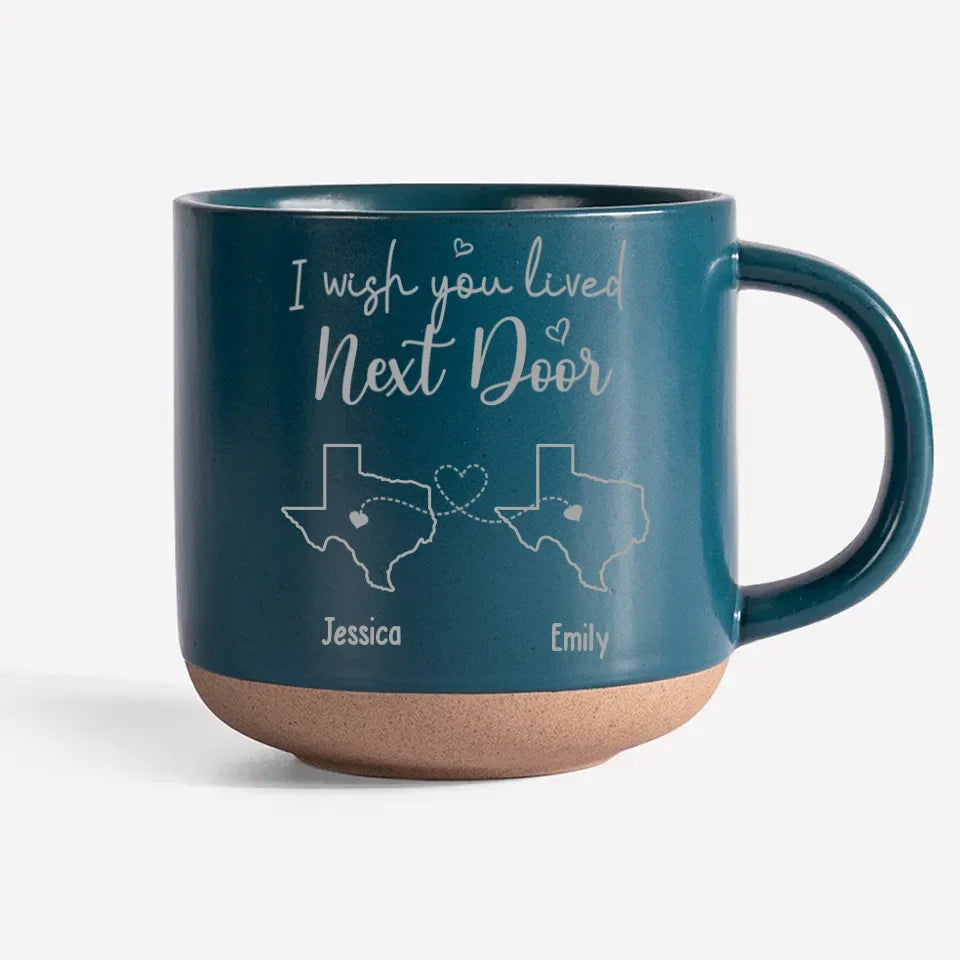 Gobanus I Wish We Lived Closer - Bestie Personalized Custom Pottery Mug - Gift For Best Friends, BFF, Sisters