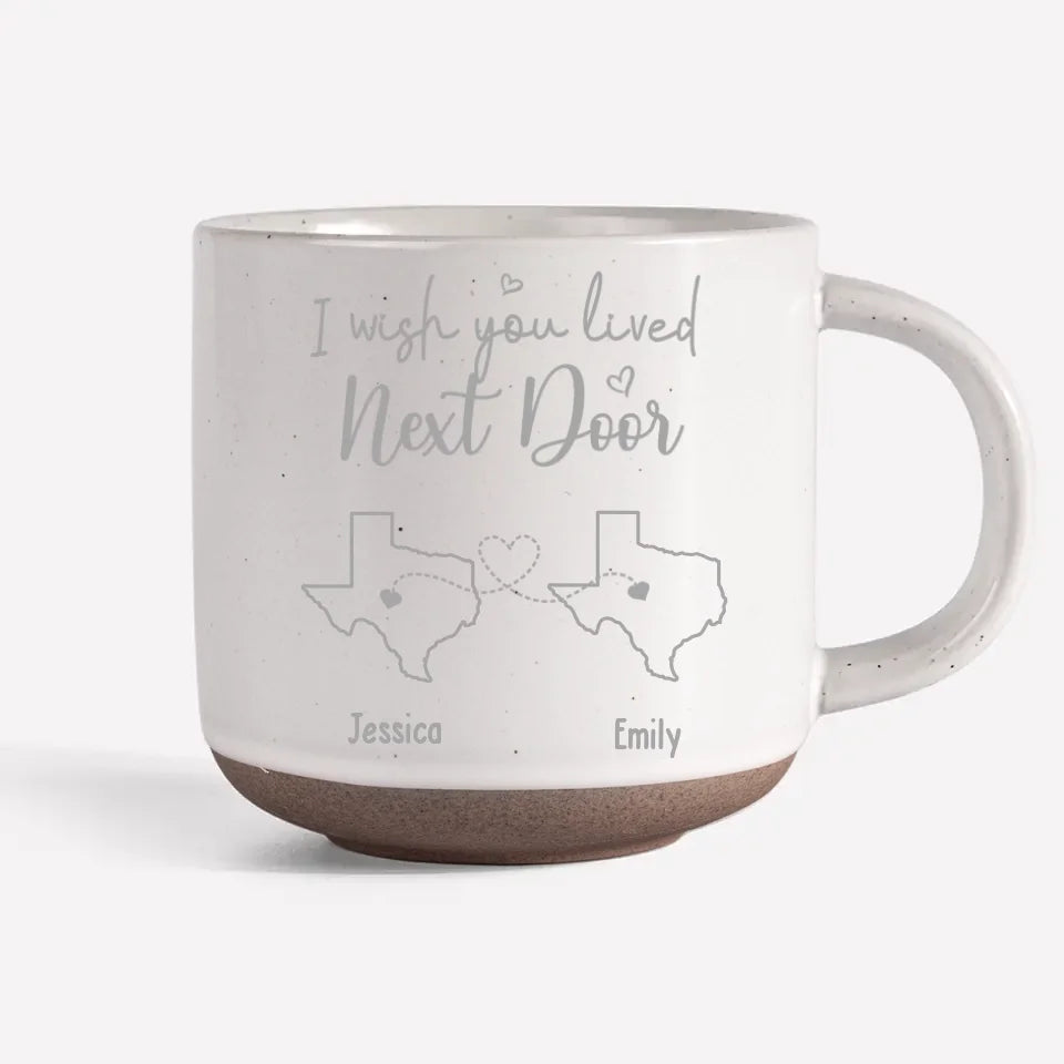 Gobanus I Wish We Lived Closer - Bestie Personalized Custom Pottery Mug - Gift For Best Friends, BFF, Sisters